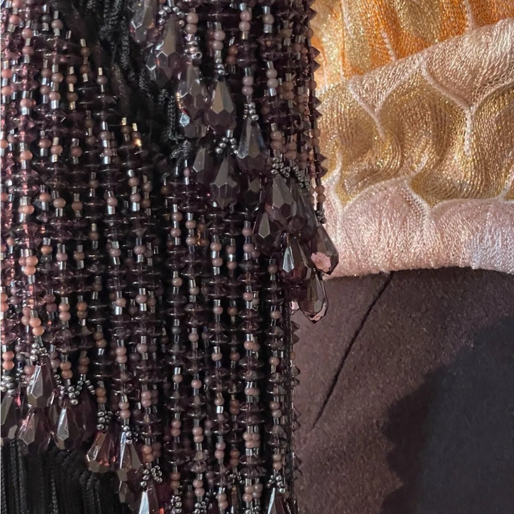 Exclusive MISSONNI bag in burgundy, new condition. Silk weave and rich stones. - Picture 12 of 16